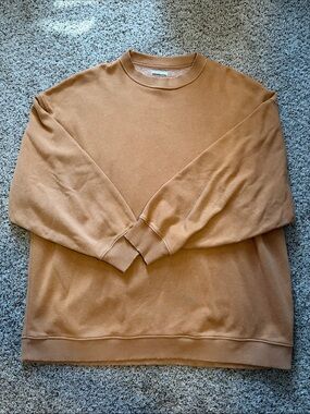 American Eagle Outfitters Crewneck Sweatshirt in Camel Brown